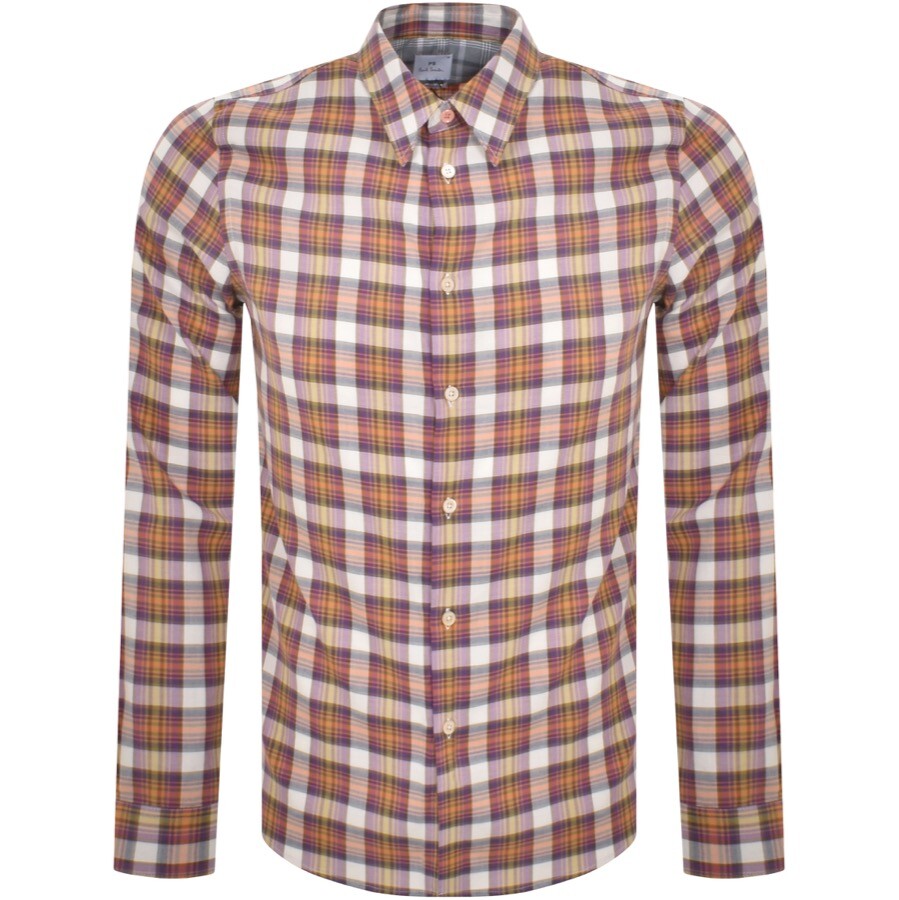 PS By Paul Smith Check Long Sleeve Shirt Purple
