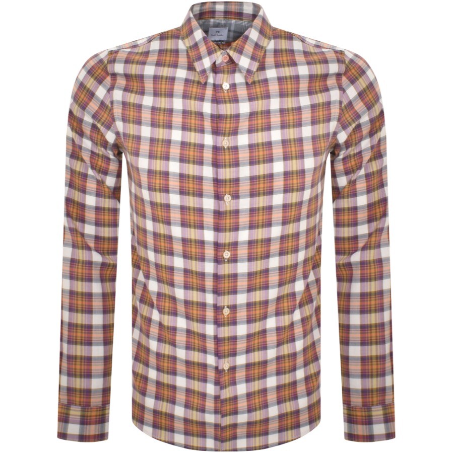 Paul Smith Check Long Sleeve Shirt Purple