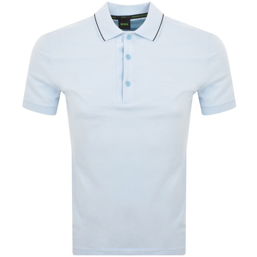 BOSS Paule 4 Jersey Polo T Shirt Blue