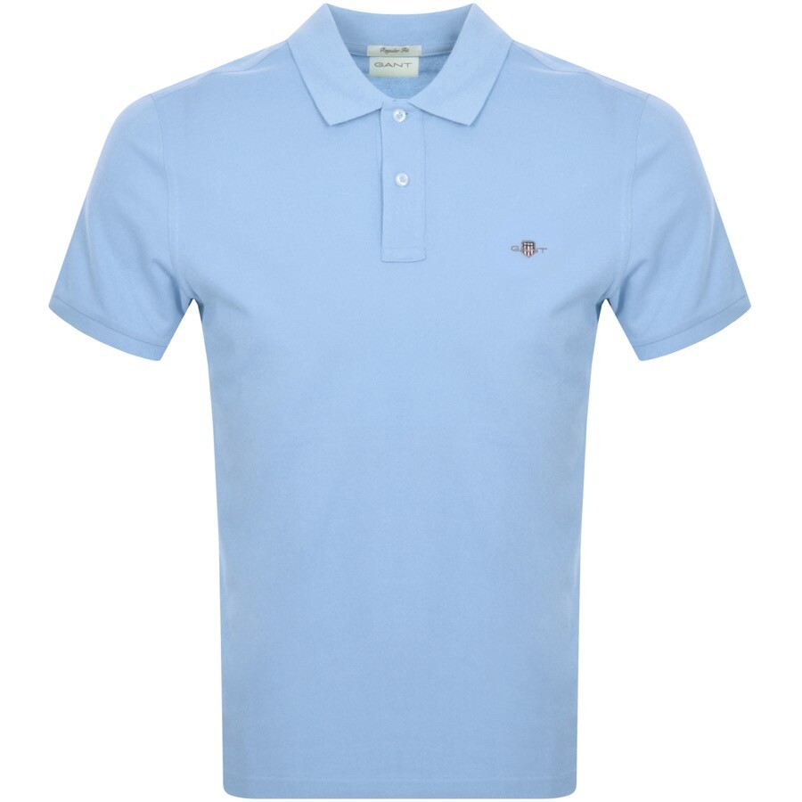 GANT GANT SHIELD PIQUE POLO T SHIRT BLUE