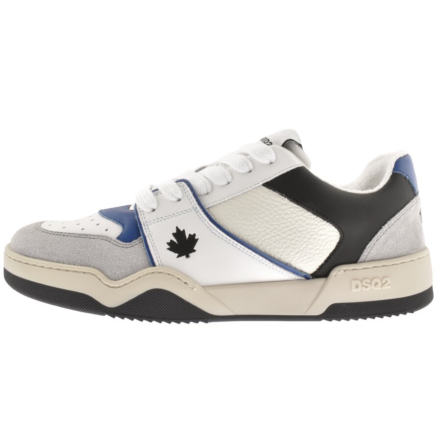 Dsquared2 Man Sneakers Cream Size 10 Leather In White