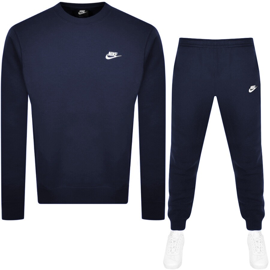 Nike Crew Neck Club Tracksuit Navy