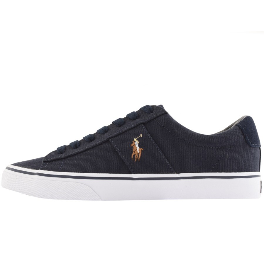 Ralph Lauren Sayer Canvas Trainers Navy