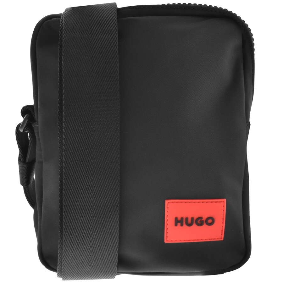 Hugo Mens Black Logo-embellished Recycled-polyester Reporter Bag