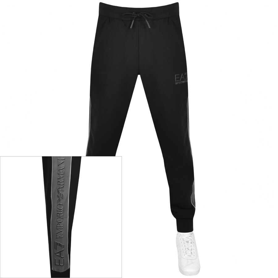 EA7 Emporio Armani Logo Jogging Bottoms Black