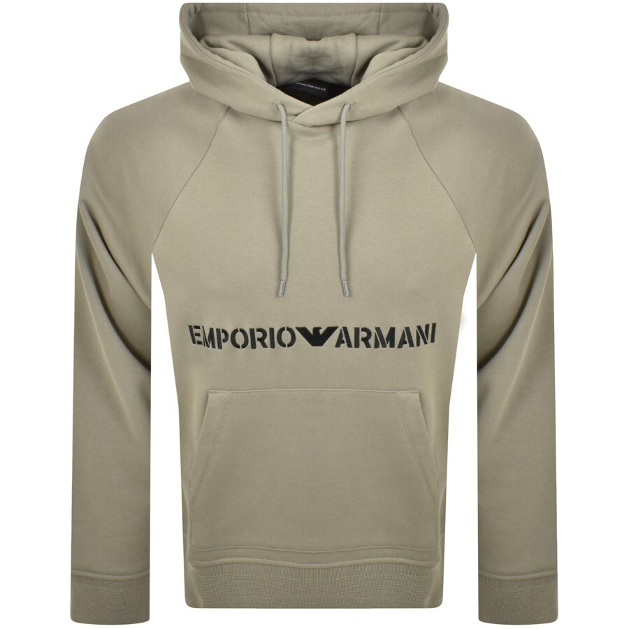 Emporio Armani Logo Hoodie Green