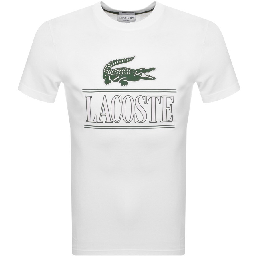 lacoste logo t shirt white