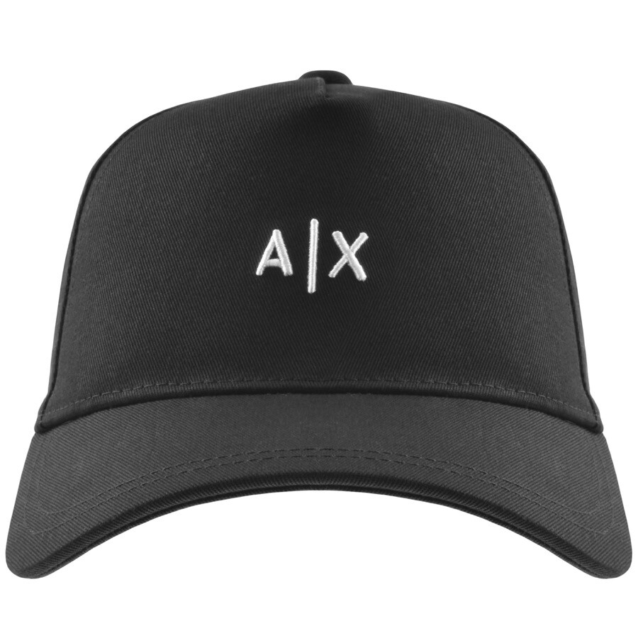 ARMANI EXCHANGE ARMANI EXCHANGE LOGO BASEBALL CAP BLACK