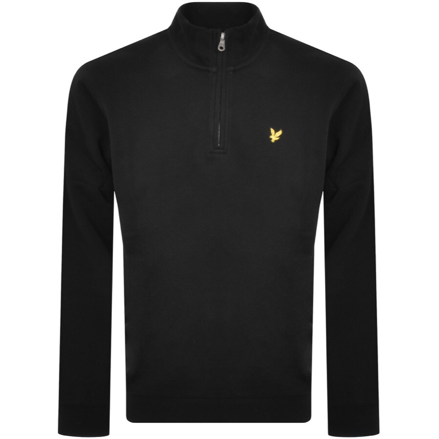 LYLE & SCOTT LYLE AND SCOTT QUARTER ZIP SWEATSHIRT BLACK