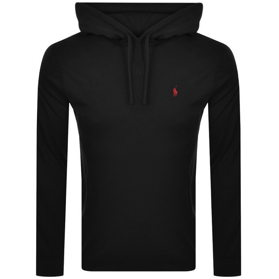 Ralph Lauren Hooded Long Sleeve T Shirt Black