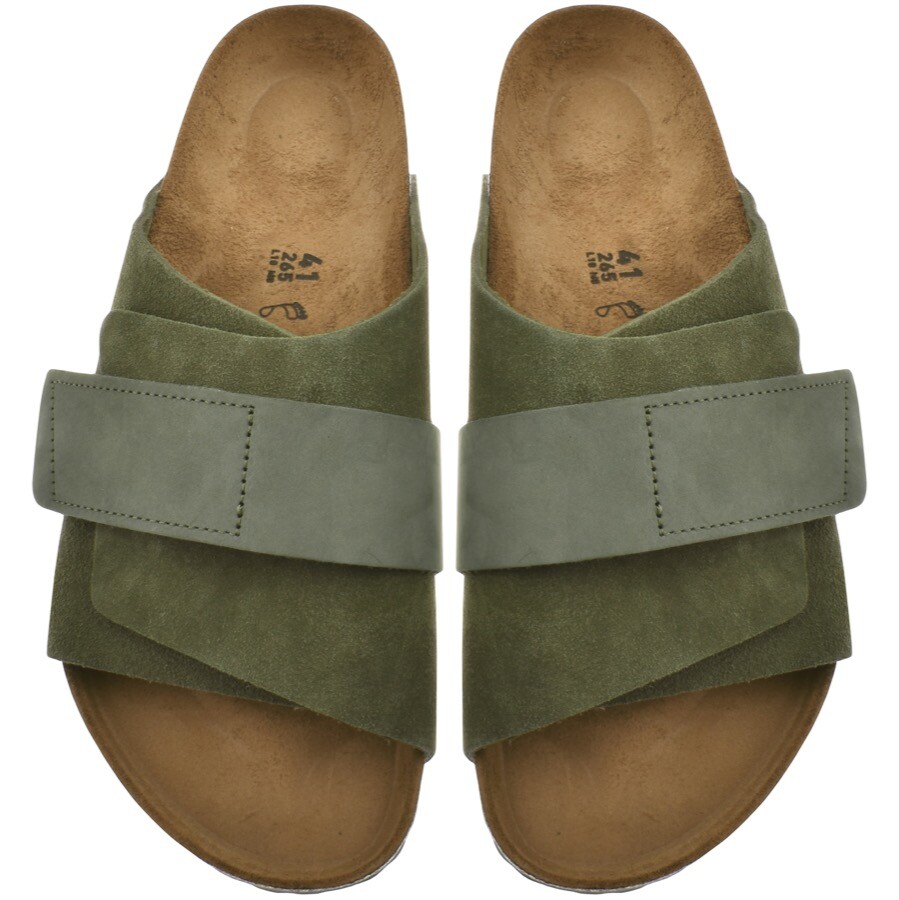 Birkenstock Kyoto Nubuck Sandals Green