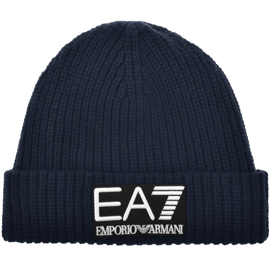 Ea7 Emporio Armani Knit Beanie Hat Navy