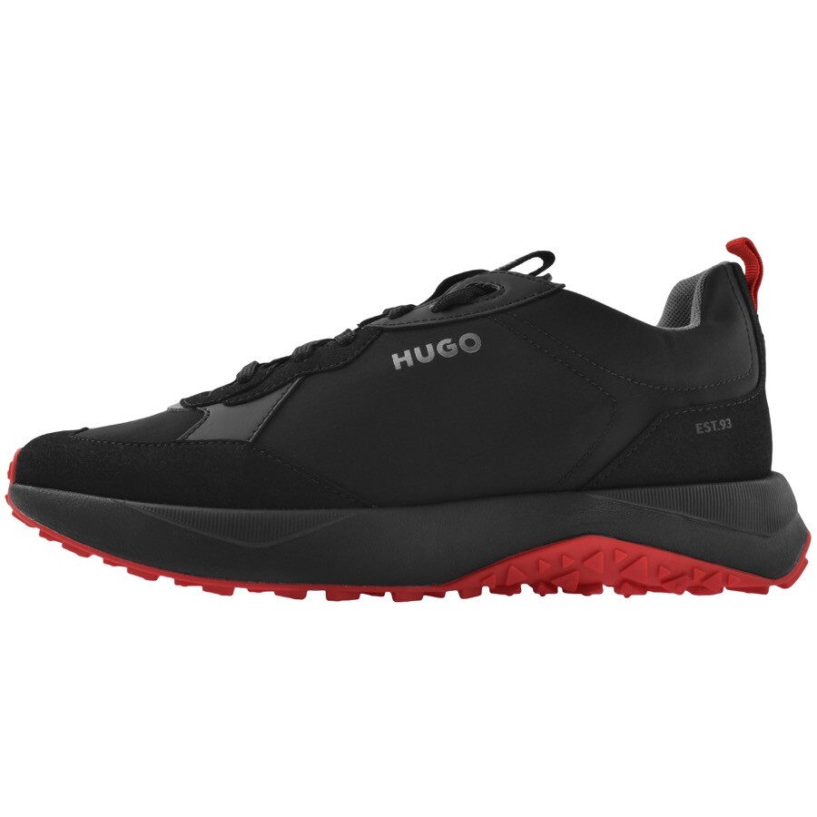 Hugo Boss Mixed-material Trainers With Eva-rubber Outsole In Black