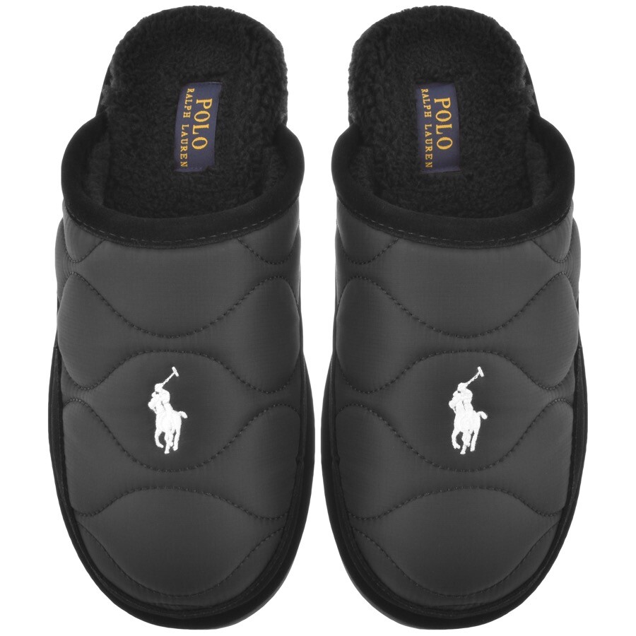 POLO RALPH LAUREN RALPH LAUREN READE SCUFF SLIPPERS BLACK