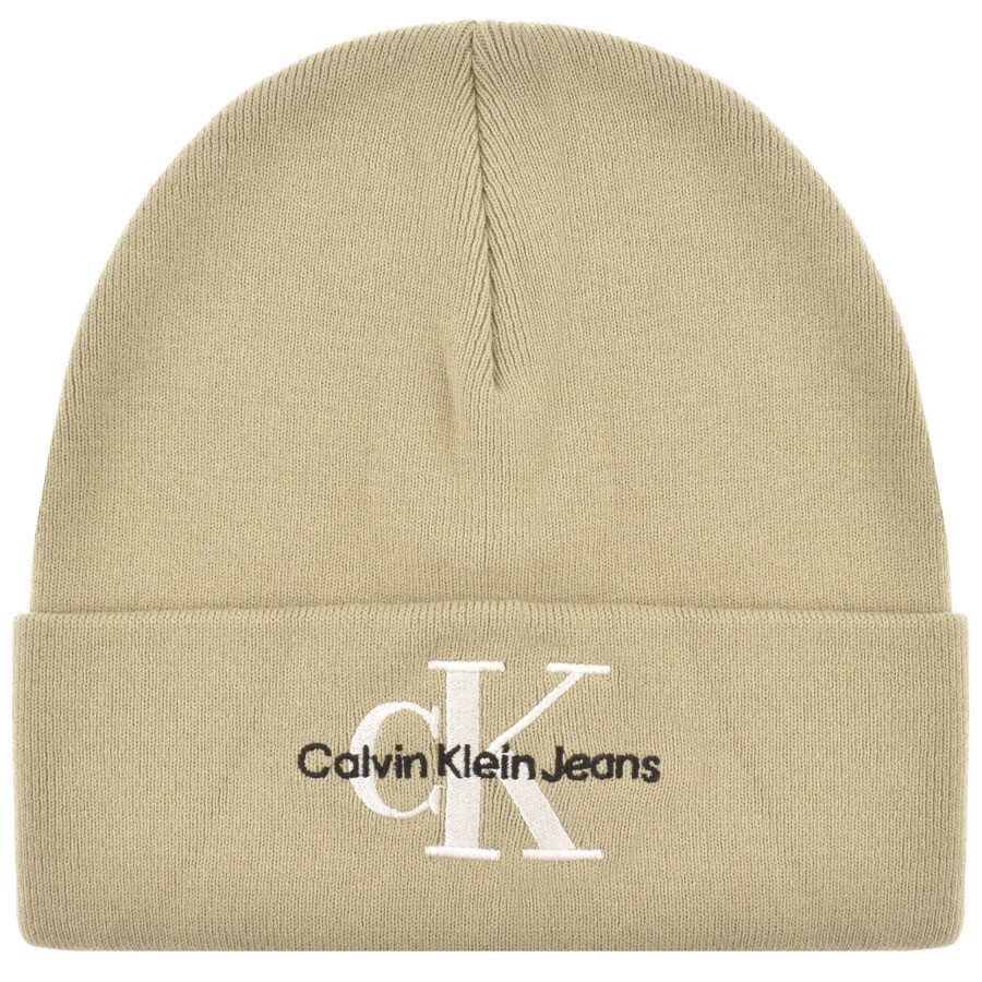 Calvin Klein Jeans Knit Beanie Hat Beige