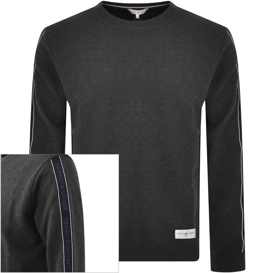 Shop Tommy Hilfiger Lounge Taped Sweatshirt Grey