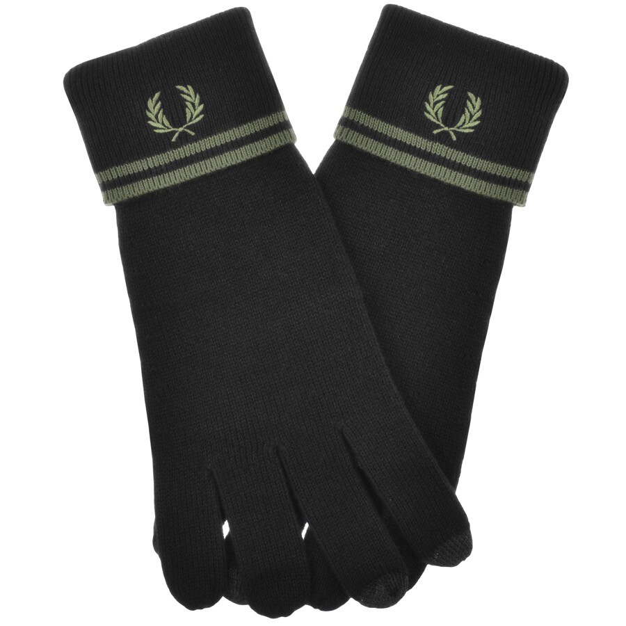 Fred Perry Merino Wool Gloves Black