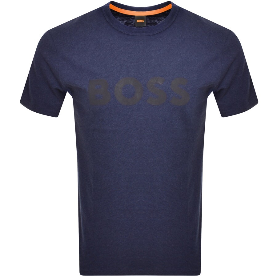 BOSS Thinking 1 Logo T Shirt Navy