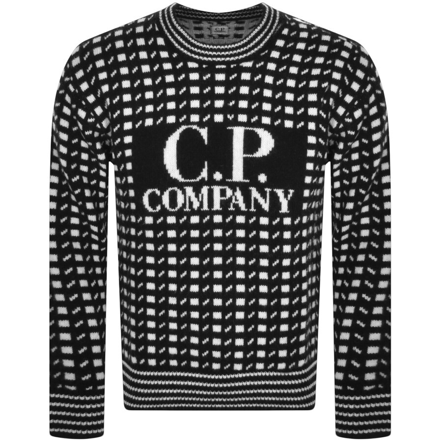 C P Company Cp Company Wool Jaquard Knit Jumper Black