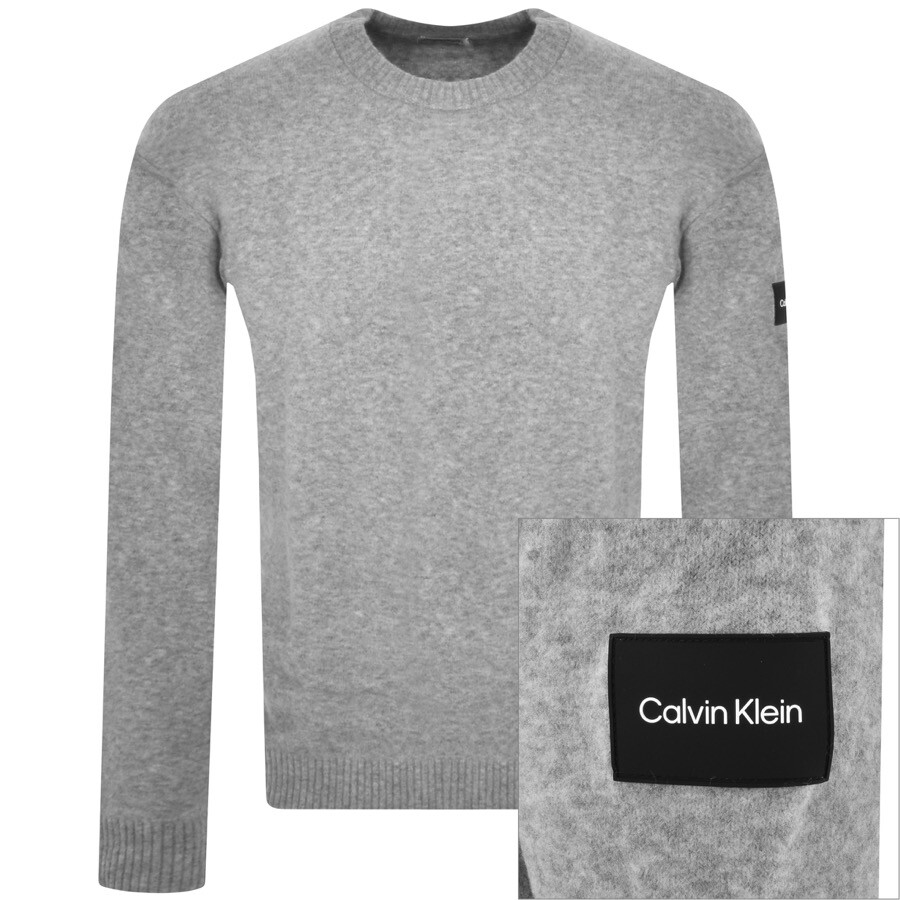 Calvin Klein Lyca Blend Comfort Fit Jumper Grey