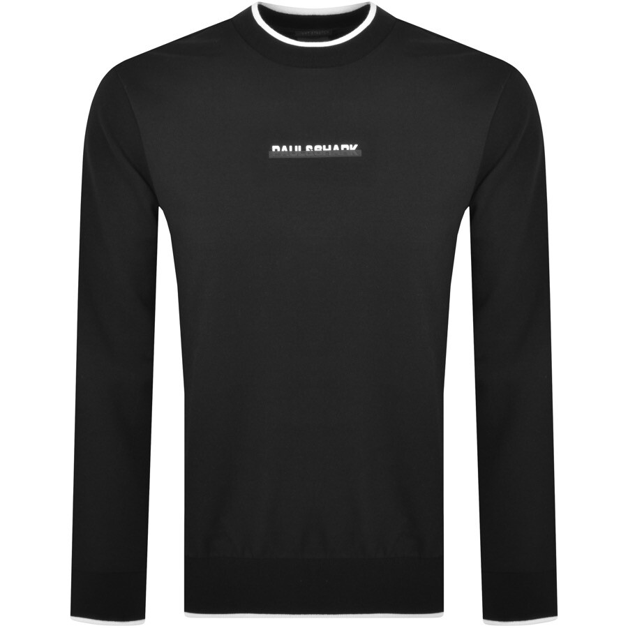 Paul &amp; Shark Paul And Shark Logo Crew Neck Sweatshirt Black In Black
