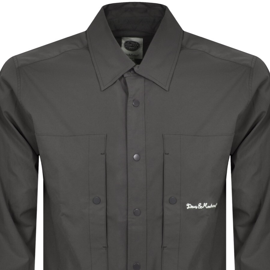 Deus Ex Machina Klamath Nylon Shirt Grey In Grey