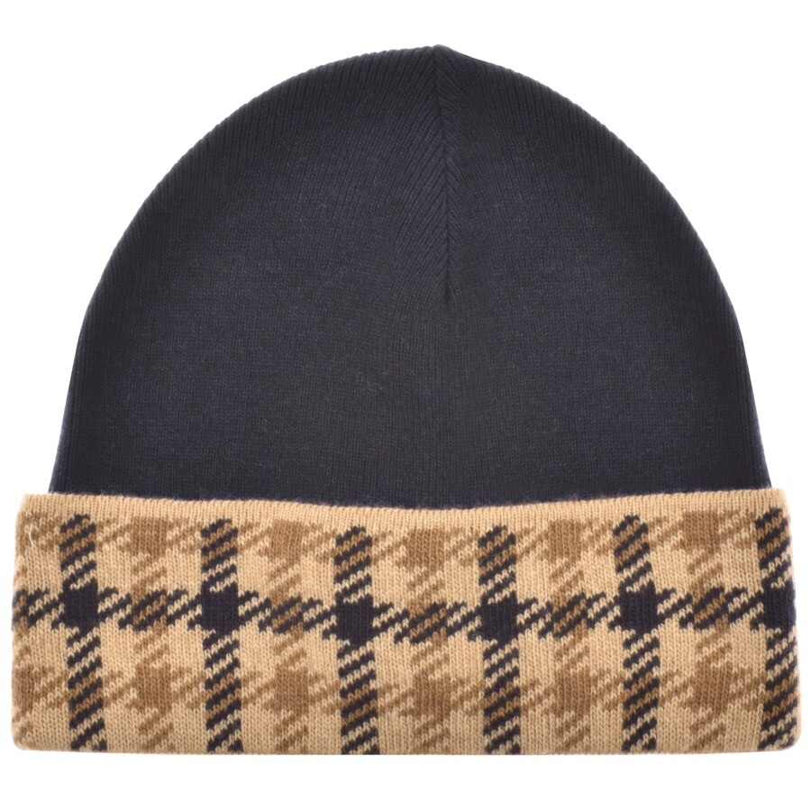 AQUASCUTUM AQUASCUTUM BEANIE HAT AND GLOVES SET NAVY