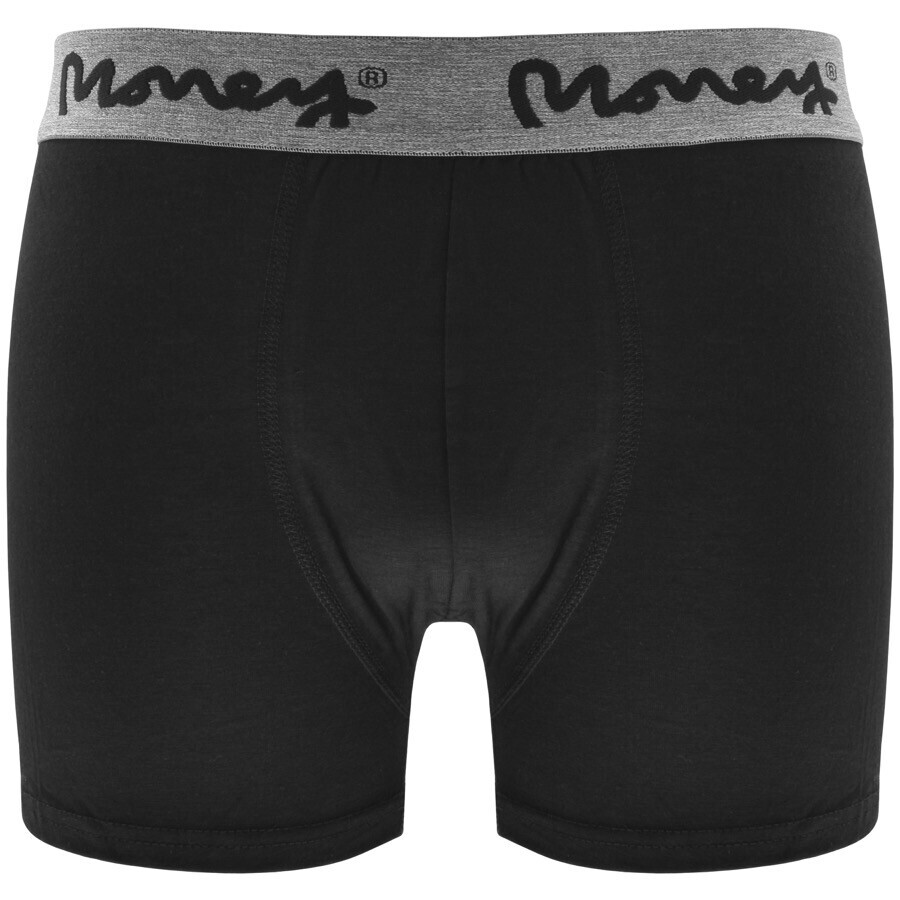 MONEY CLOTHING MONEY 3 PACK LOGO TRUNKS BLACK