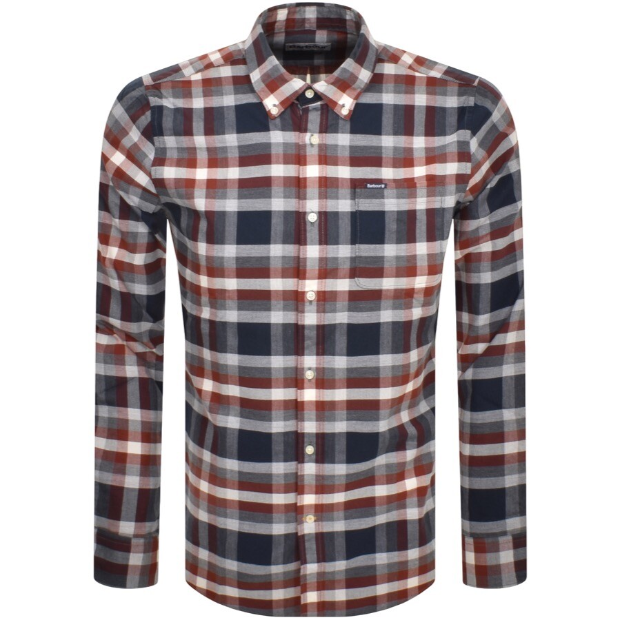 Barbour Bowmont Long Sleeve Shirt Red In Multi