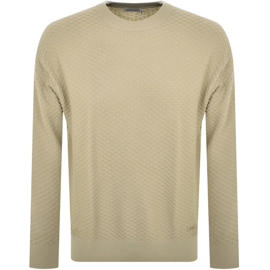 Calvin Klein Textured Knited Jumper Green