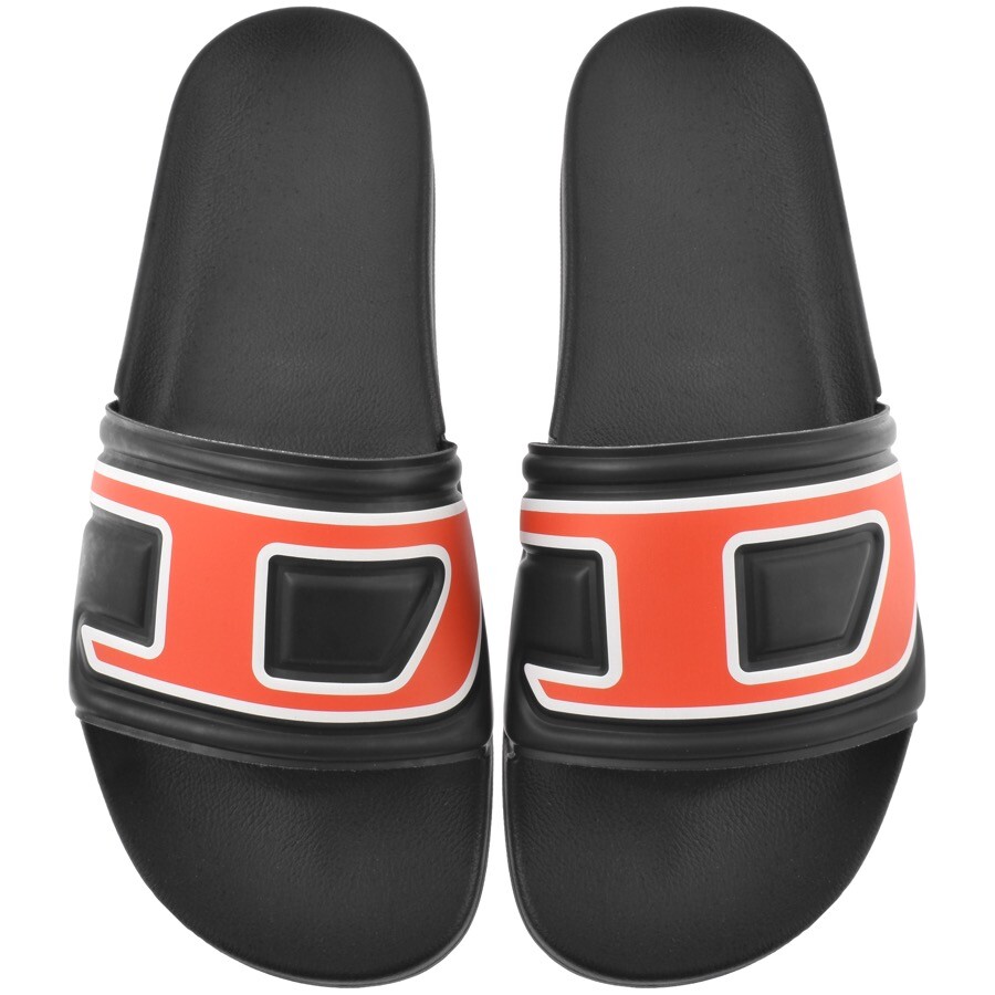 Diesel Sa Mayemi D Logo Detailed Slides In Black