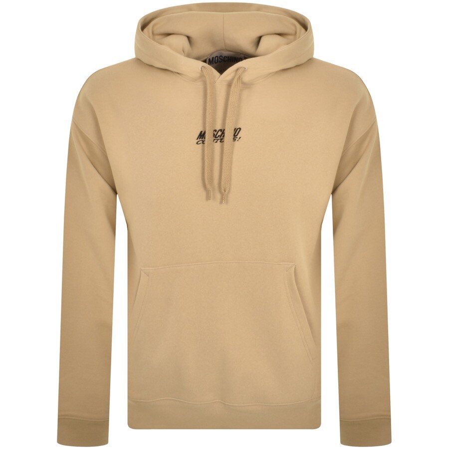 Moschino Logo Hoodie Beige