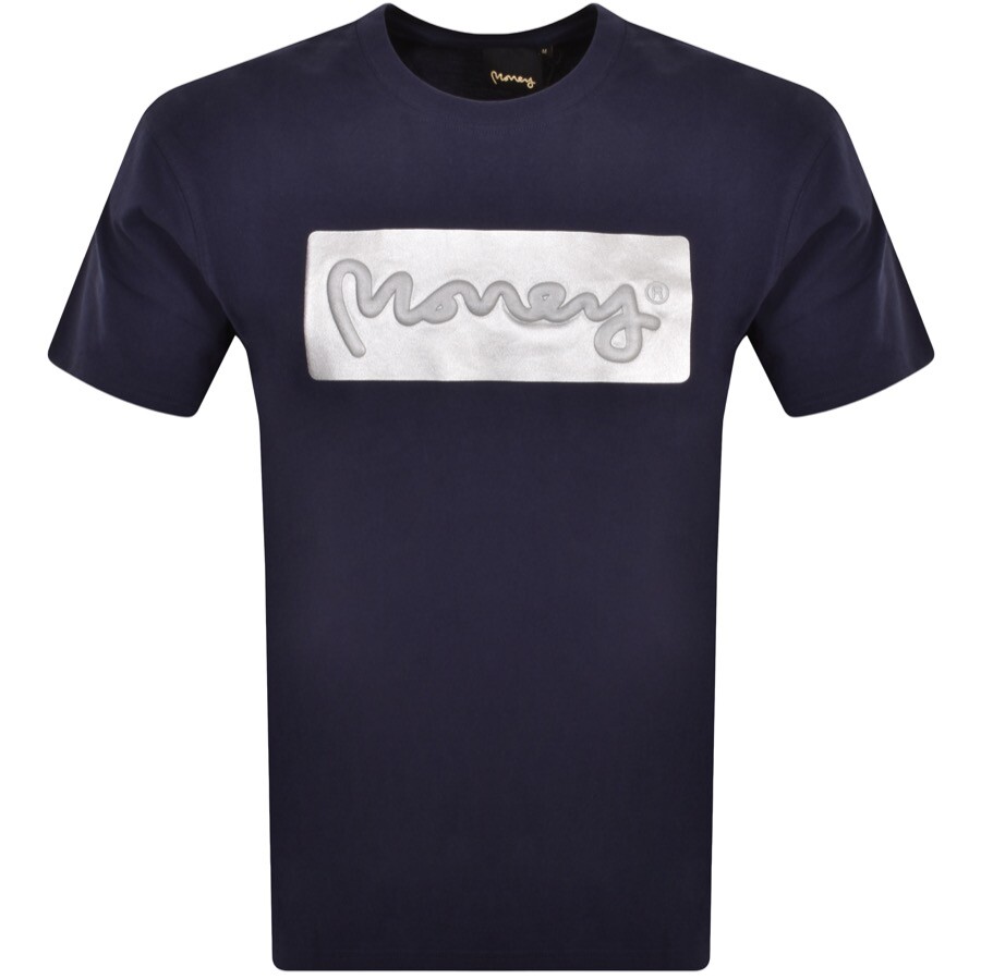 Money Gold Plate Logo T Shirt Navy