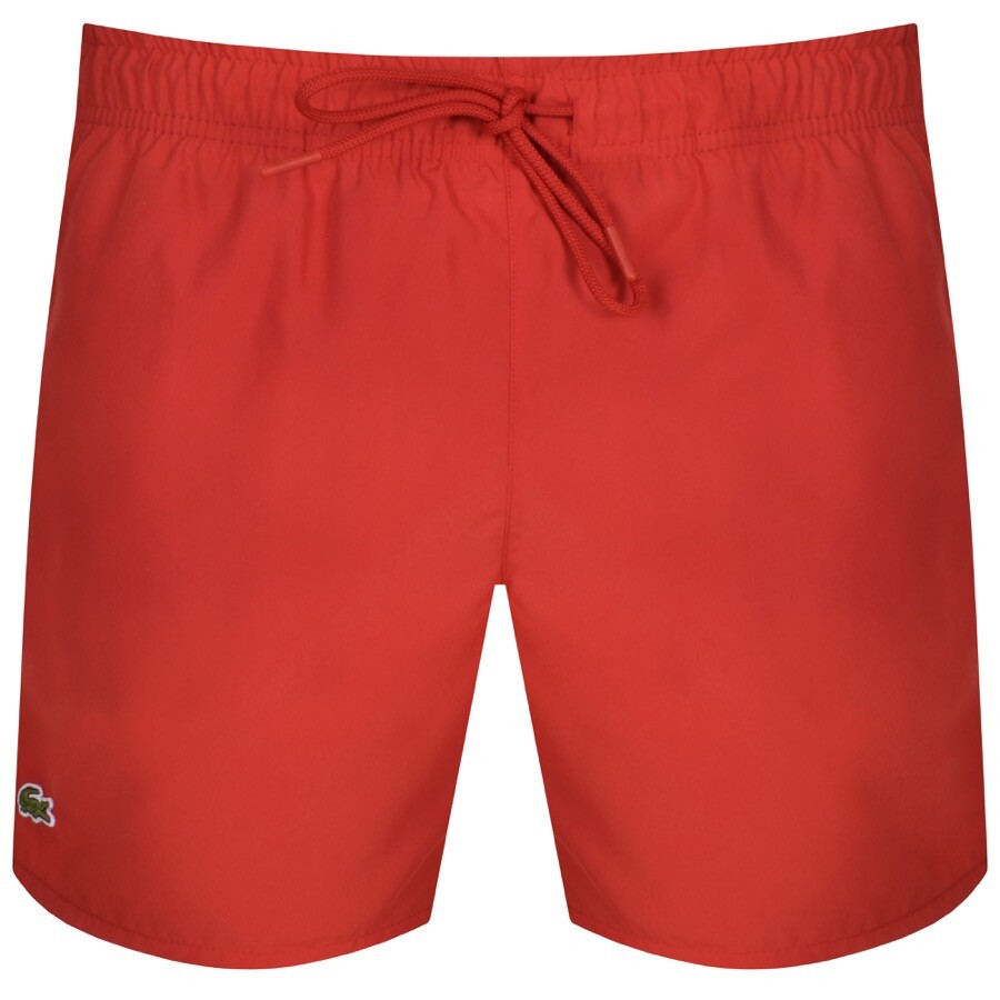 Shop Lacoste Swim Shorts Red