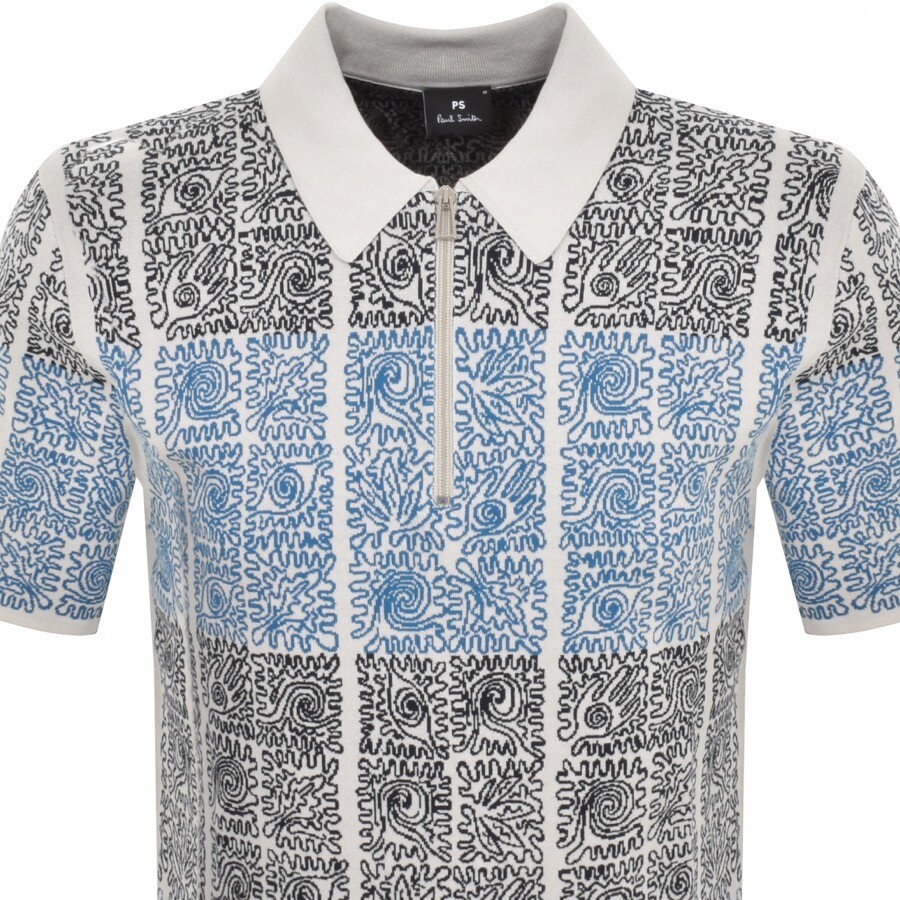 PAUL SMITH PAUL SMITH REGULAR ZIP POLO T SHIRT GREY