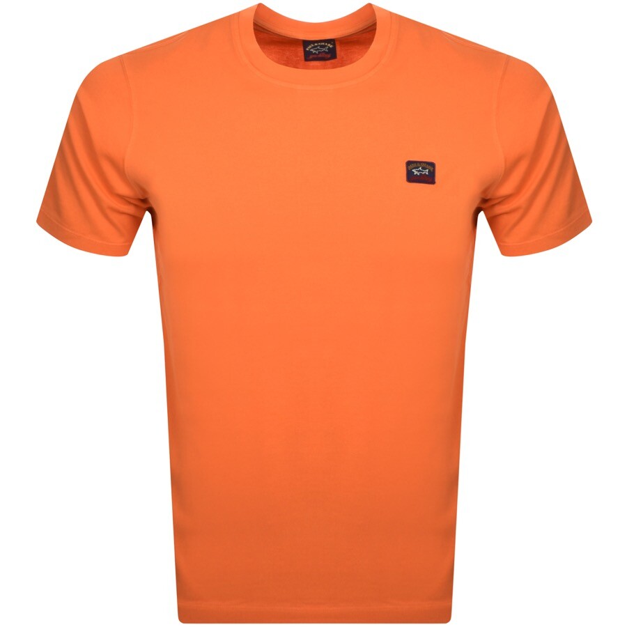 Paul And Shark Short Sleeved Logo T Shirt Orange