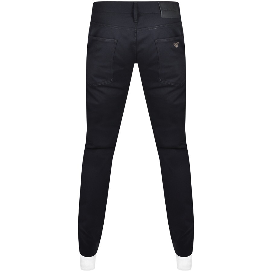 Shop Armani Collezioni Emporio Armani J06 Slim Fit Trousers Navy