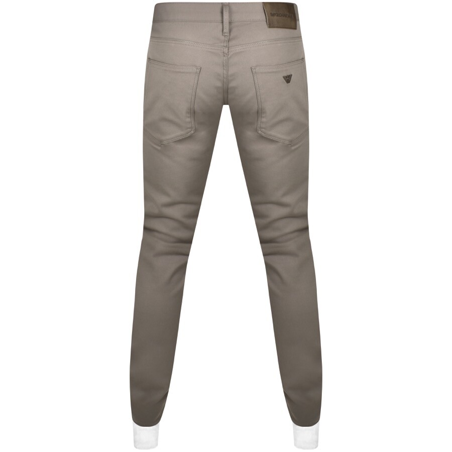 Shop Armani Collezioni Emporio Armani J06 Slim Fit Trousers Beige