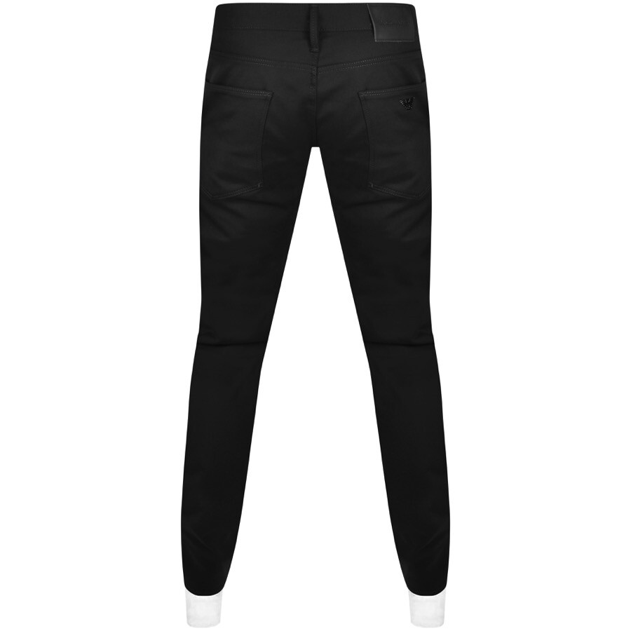 Shop Armani Collezioni Emporio Armani J06 Slim Fit Trousers Black