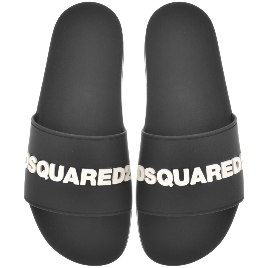 Shop Dsquared2 Logo Sliders Black