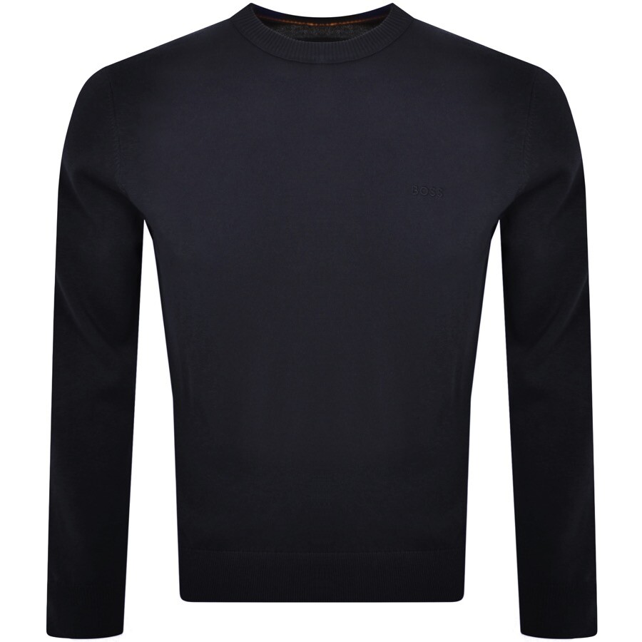 Shop Boss Casual Boss Asac Knit Jumper Navy