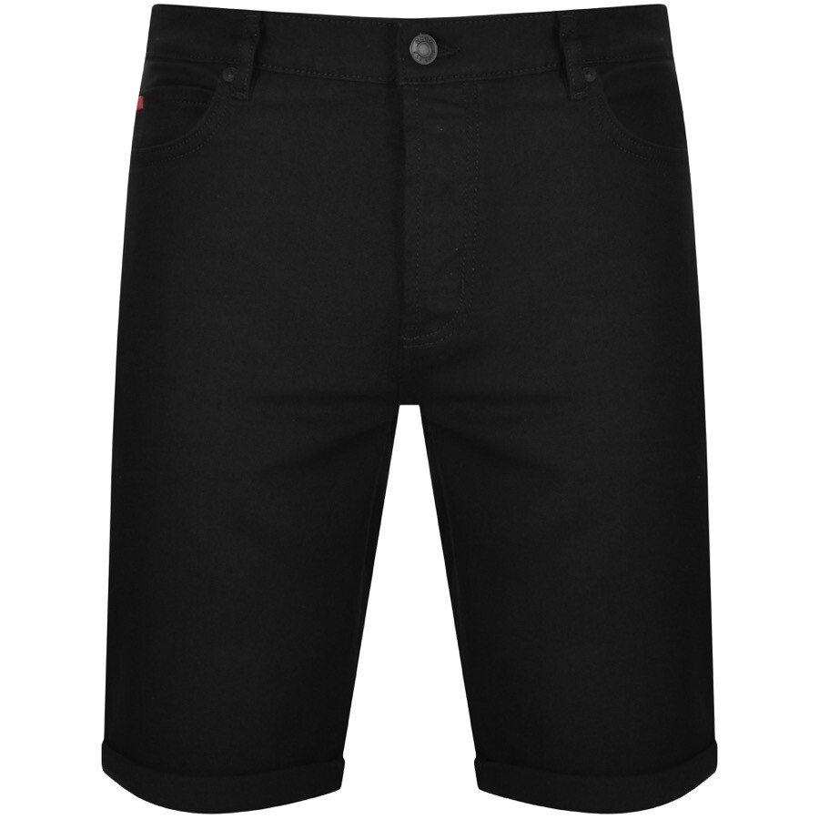 HUGO 634 Denim Logo Shorts Black