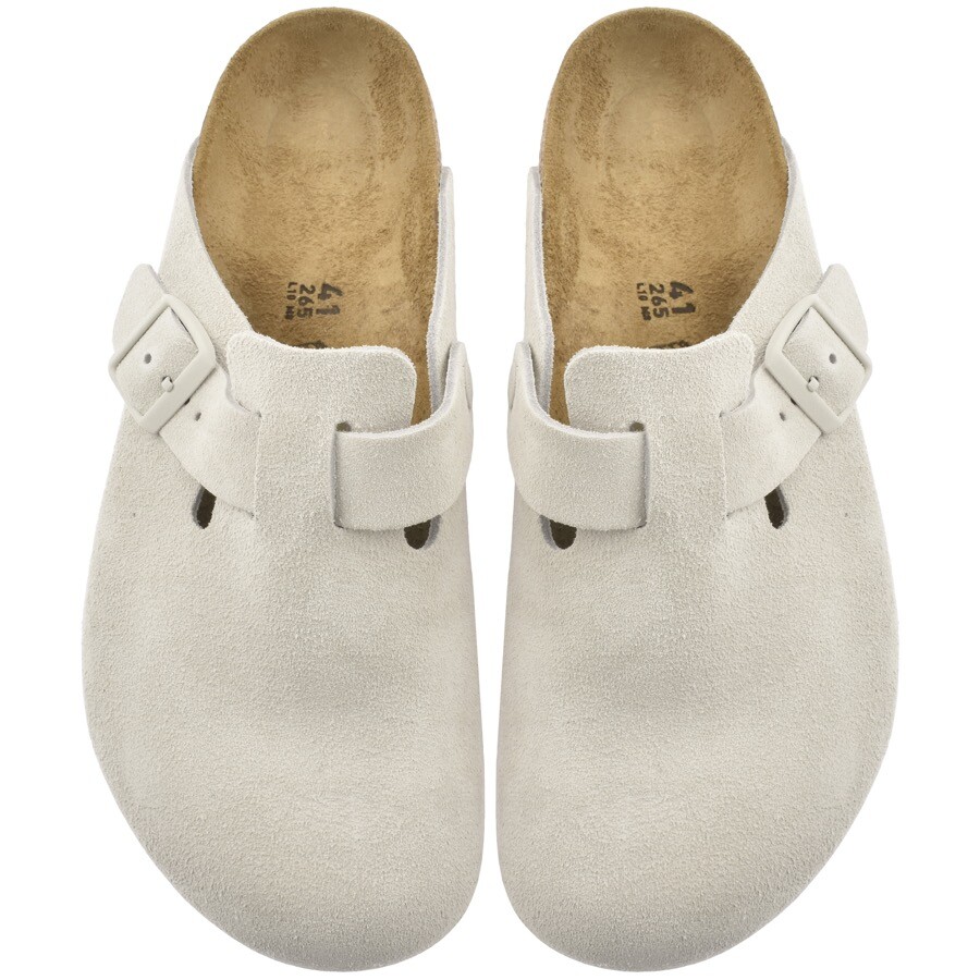 BIRKENSTOCK BIRKENSTOCK BOSTON BS MULES WHITE