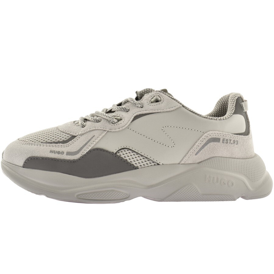 Shop Hugo Leon Runn Trainers Grey