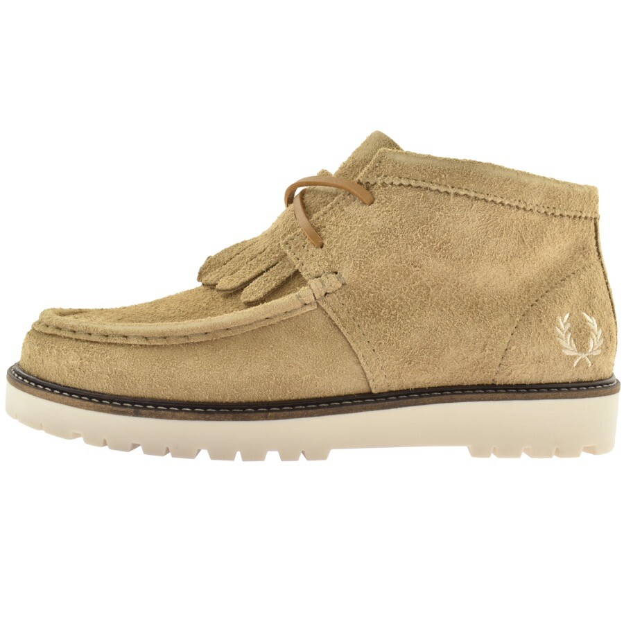 Fred Perry Kenny Mid Suede Shoe Warm Stone