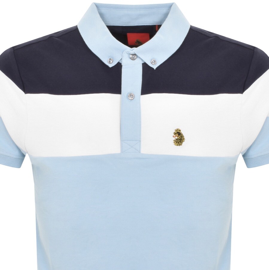 Shop Luke 1977 Sharkey Polo T Shirt Blue