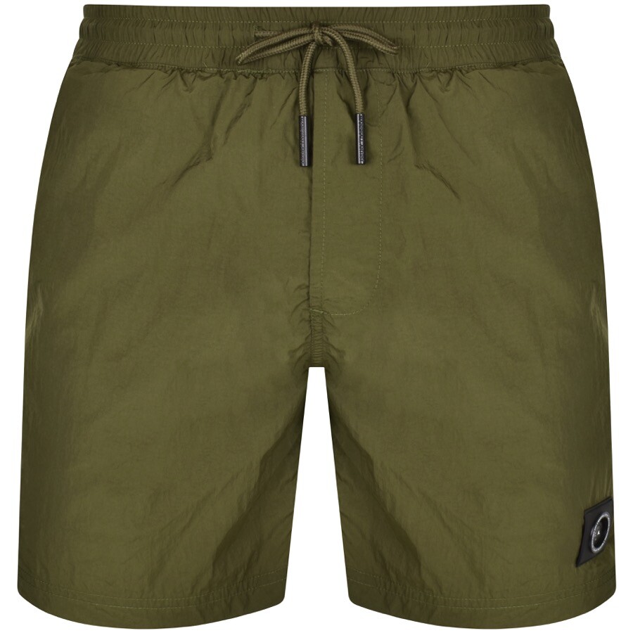 Shop Marshall Artist Krinkle Siren Swim Shorts Khaki