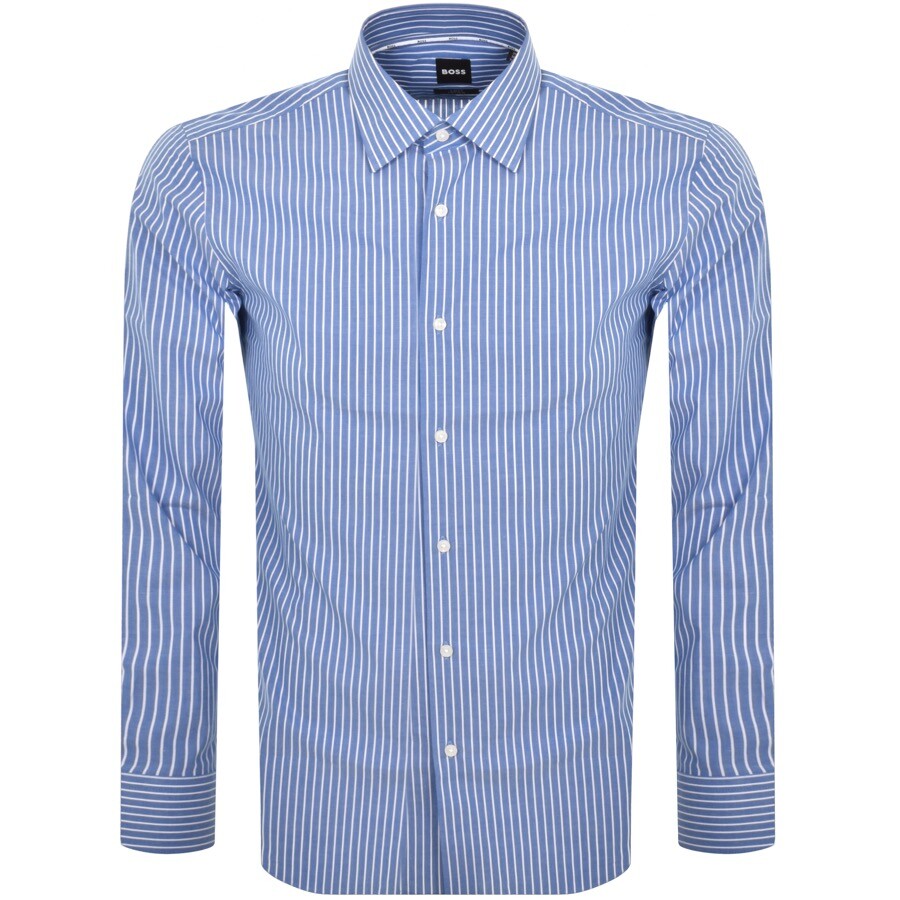 BOSS BUSINESS BOSS H HANK KENT LONG SLEEVED SHIRT BLUE 