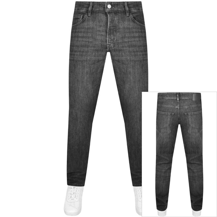 Hugo Boss Boss Re Maine Mid Wash Jeans Grey In Grey