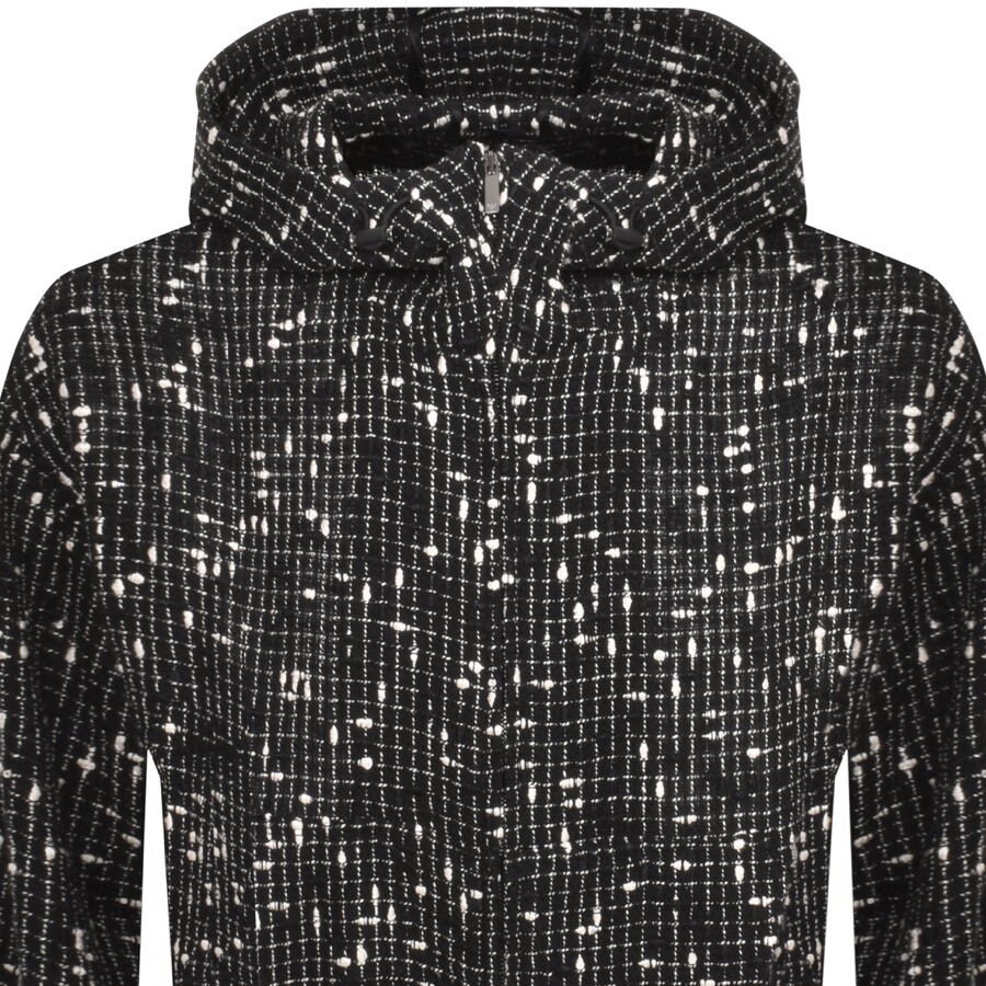 Shop Armani Collezioni Emporio Armani Hooded Jacket Black